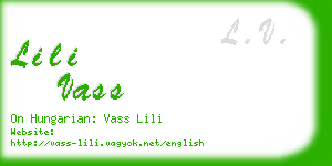 lili vass business card